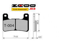 ZCOO COPPIA PASTIGLIE RACING T004 EX SUZUKI GSXR 600/750